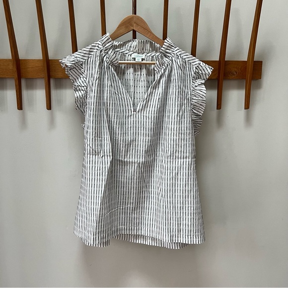 Sundance Striped Ruffle Sleeve Blouse XXL - Picture 5 of 9